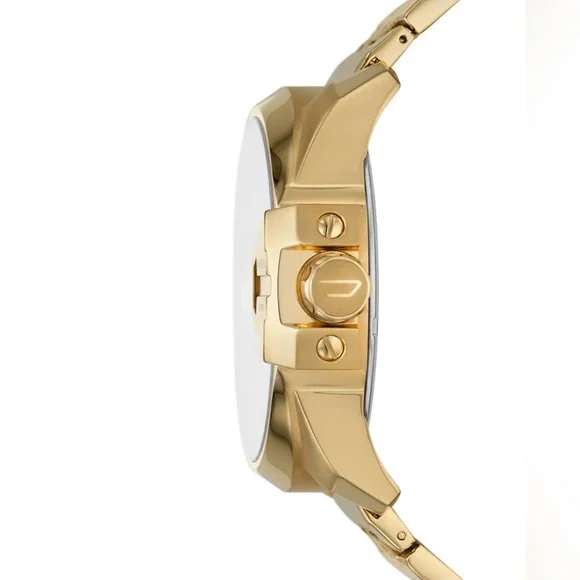 Diesel Men's Chronograph Uber Chief Gold-Tone Stainless Steel Bracelet Watch
